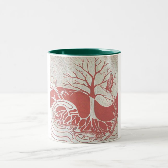 Tasse verte rouge de Naturecycle (Centre)