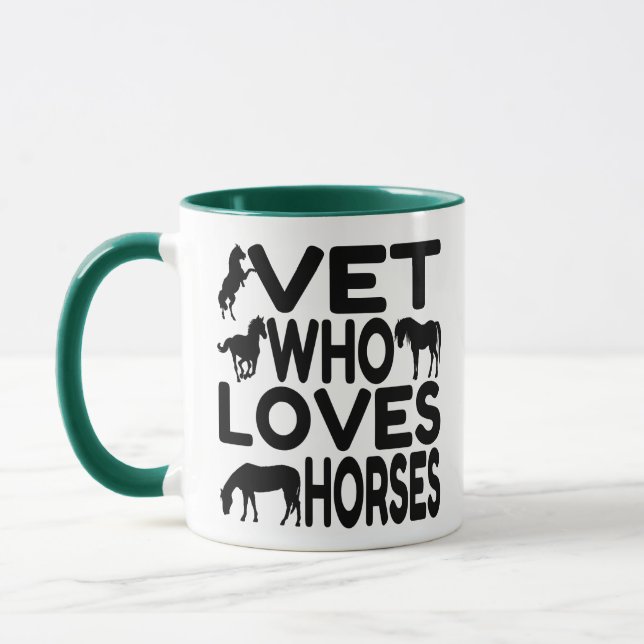 Tasse Vet qui aime les chevaux (Gauche)
