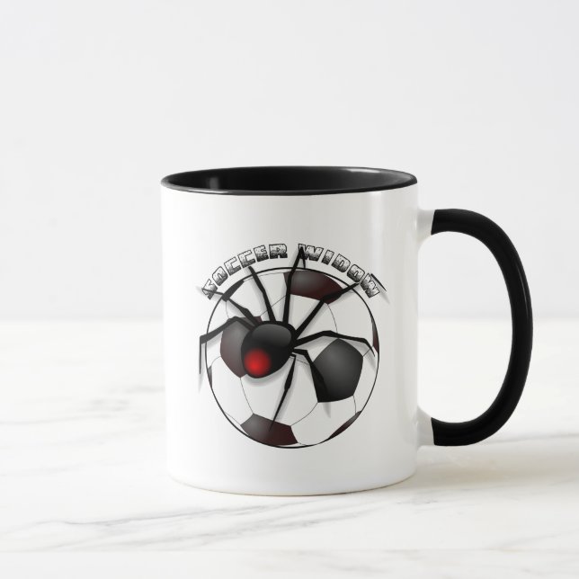 Tasse Veuve de football avec texte (Droite)