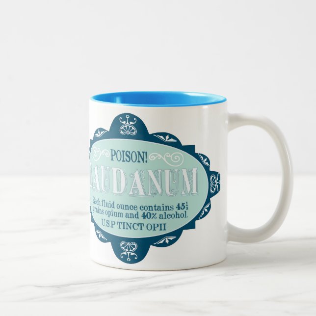 Tasse victorienne de poison - laudanum (Droit)