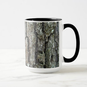 Tasse Vieille écorce de pin de nature avec le nom