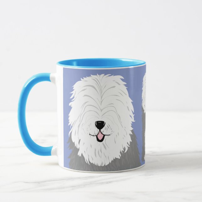 Tasse Vieux chien de berger anglais (avec les yeux (Gauche)