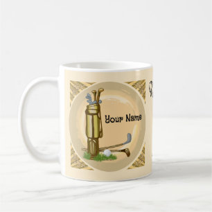 Tasse Vieux clubs de golf