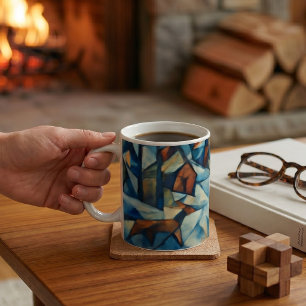 Tasse Village d'Hiver Expressionniste Cubiste