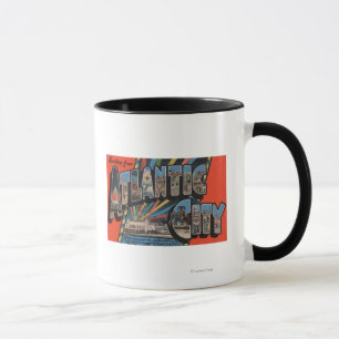 Tasse Ville Atlantique, New Jersey - Grande Lettre