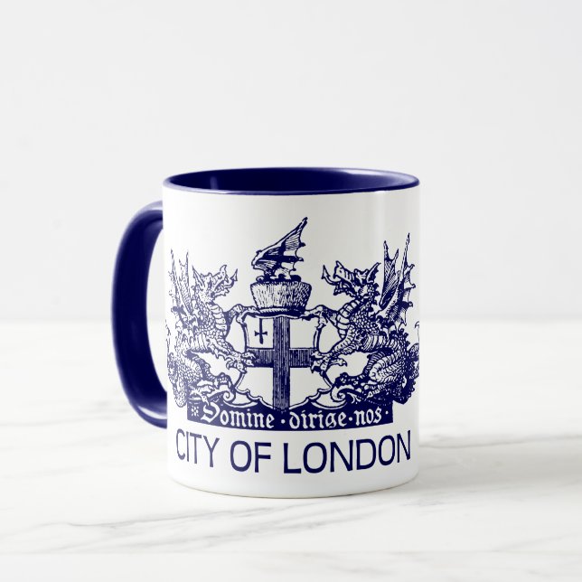 Tasse Ville de Londres, cru, manteau des bras, (Devant gauche)