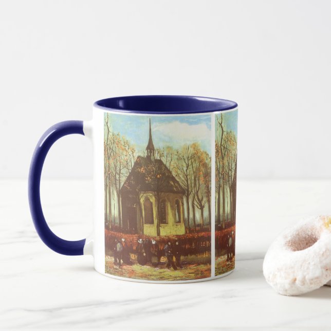 Tasse Vincent van Gogh - Chapelle à Nuenen, Églises (Avec donut)