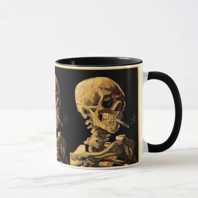Tasse Vincent Van Gogh - Crâne avec cigarette brûlante (Droite)