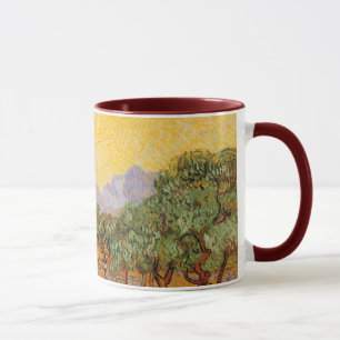 Tasse Vincent van Gogh - Oliviers, Ciel Jaune et Soleil