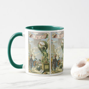 Tasse Vintage Baroque Era Atlas Frontispione World Globe