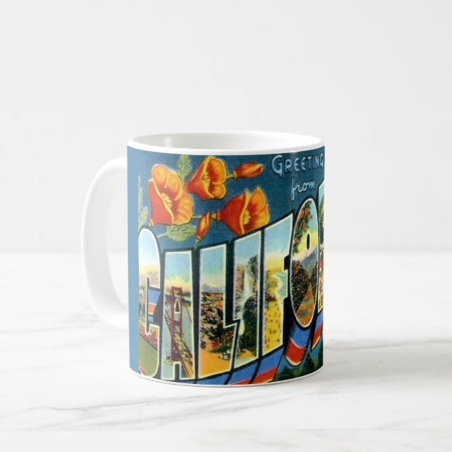 Tasse vintage Californie  (Devant gauche)