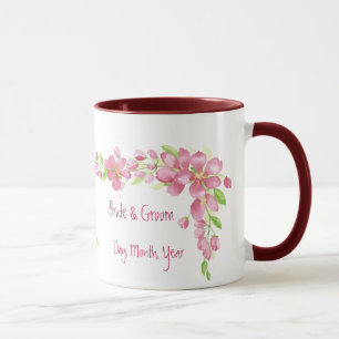 Tasse Vintage Cherry Blossom Enregistrer le Mariage de d