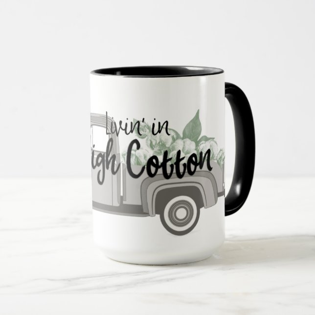 Tasse vintage de camion de coton (Devant droit)
