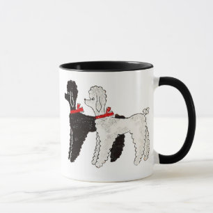 Tasse vintage de caniche des années 50