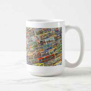 Tasse vintage de carte postale du Texas