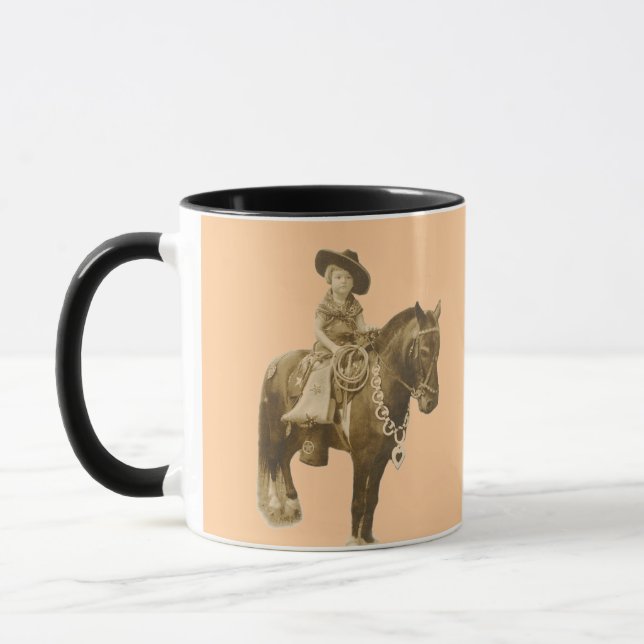 TASSE VINTAGE DE COW-GIRL (Gauche)