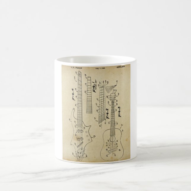 Tasse vintage de guitare (Centre)