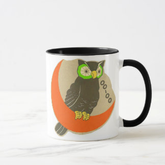 Tasse vintage de hibou de Halloween