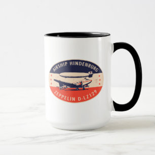 Tasse vintage de Hindenburg LZ129 de dirigeable