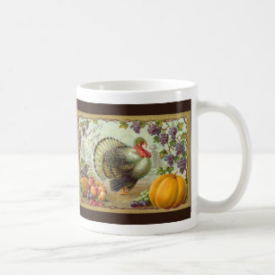 Tasse vintage de salutations de thanksgiving
