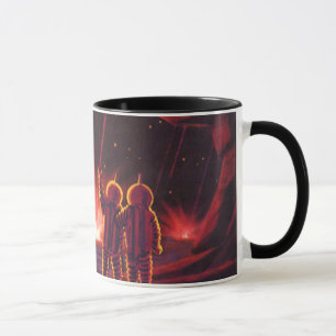 Tasse Vintage de science-fiction Alien Red Planet Explos