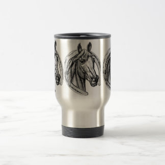 Tasse vintage de voyage de cheval et de fer à