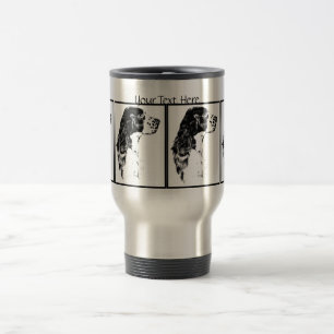 Tasse vintage de voyage d'épagneul de springer