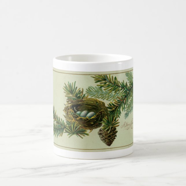 Tasse vintage d'image de Noël (Centre)