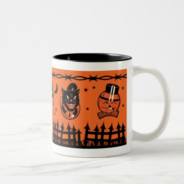 Tasse vintage d'imaginaire de Halloween (Droit)