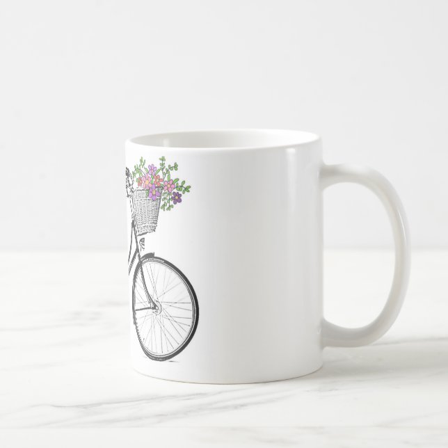 Tasse vintage d'impression de bicyclette (Droite)