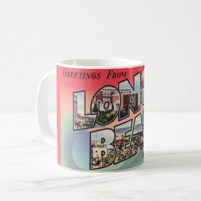 Tasse vintage Long Beach NY  (Devant gauche)