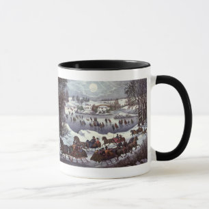 Tasse Vintage Noël, Central Park en hiver