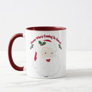 Tasse Vintage Père Noël Devine qui va venir ?