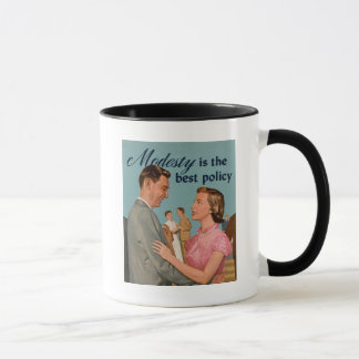 Tasse Vintage Rétro "La modestie est la meilleure politi