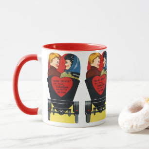 Tasse Vintage Saint Valentin, Amour et Romance