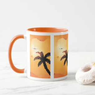 Tasse Vintage voyage, avion au-dessus des îles Hawaii