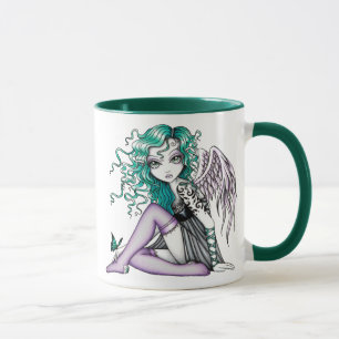 Tasse violette d'ange de tatouage de Malory