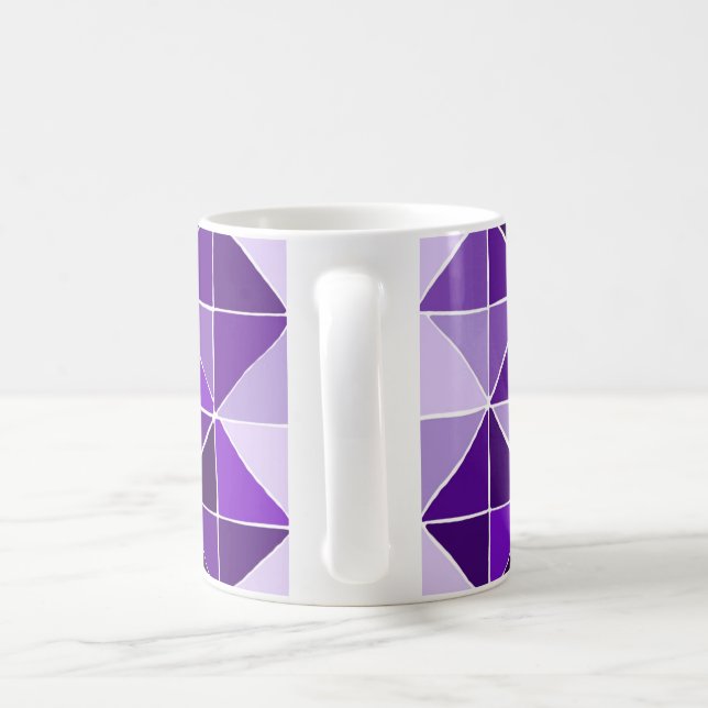 tasse violette motif (Poignée)