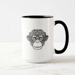 Tasse Visage de griffonnage de singe