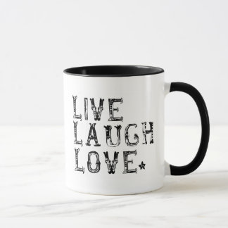 Tasse vivant, rire, amour