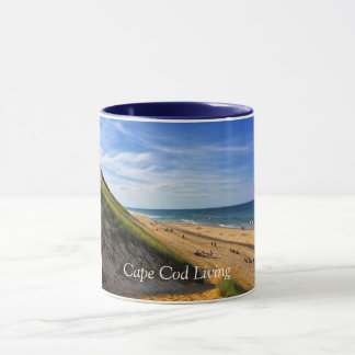 Tasse vivante de Cape Cod - scène de plage de