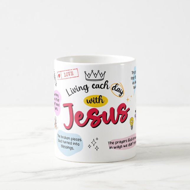 Tasse Vivre Chaque Jour avec Jésus (Centre)