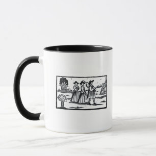 Tasse Voile réglée par pèlerins sur la fleur printani