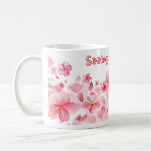 Tasse Voir la Vie en Rose, Citation Positive Mug C