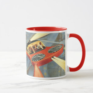 Tasse Voiture volante de science-fiction vintage