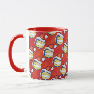 Tasse Volley-ball avec Casquette de Noël