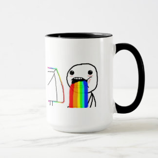 Tasse vomissante d'arcs-en-ciel