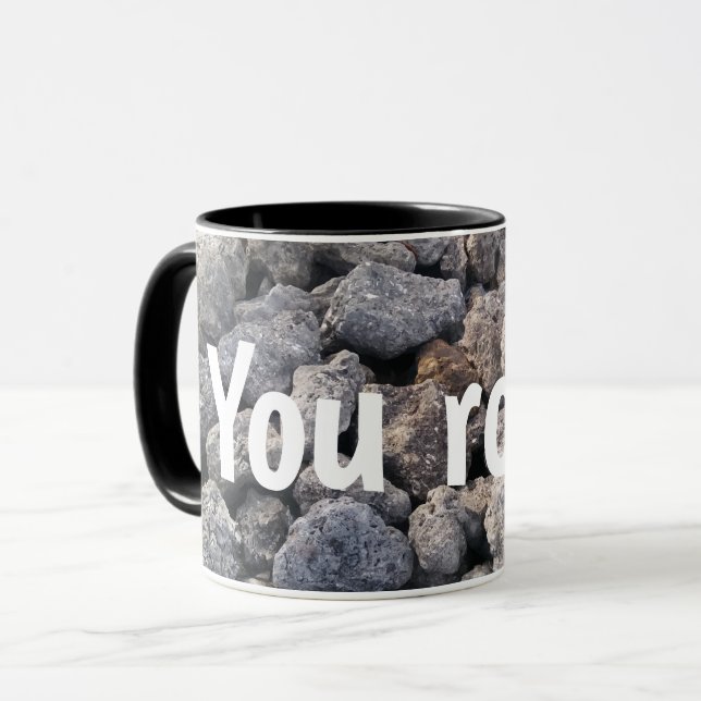 Tasse Vous faites du rock Fun Rocks Design (Devant gauche)