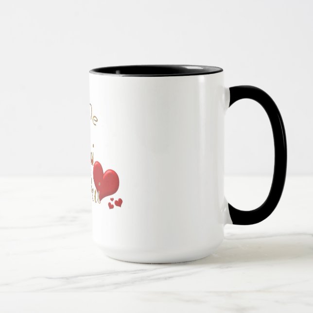 Tasse vous me oui oui français amoureux mignon chic tass (Droite)