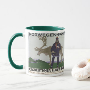Tasse Voyage scandinave vintage en Norvège Homme Renne